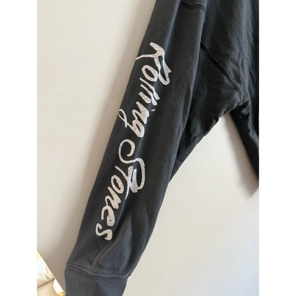 NWT Free People x Daydreamer Rolling Stones Tongue Hoodie Gray Size L $168 [jb]